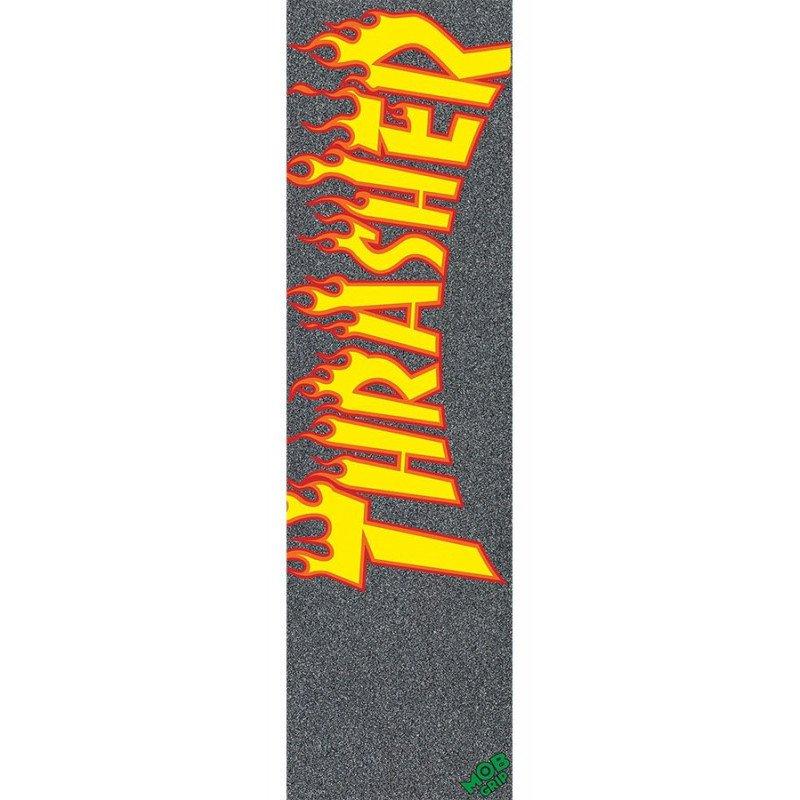 Mob Thrasher Yellow and Orange Flame Griptape 9*33